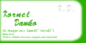 kornel damko business card